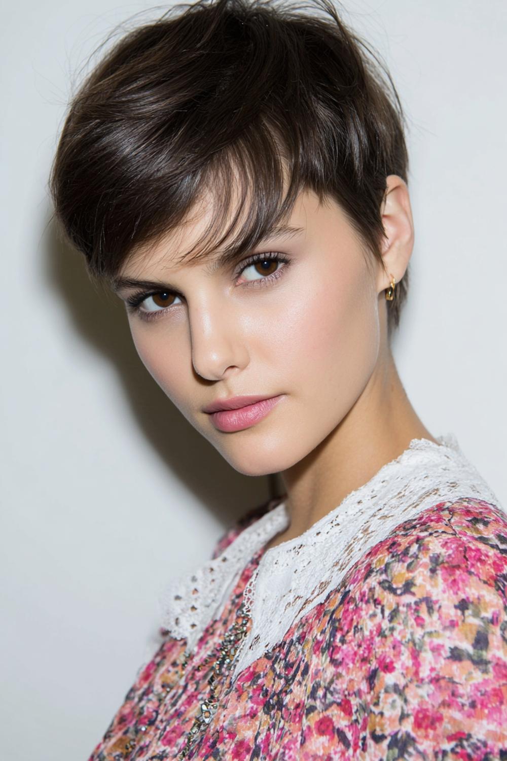 6. Neue Frisuren 2026: Pixie Cut mit langem Deckhaar und Side-Sweep