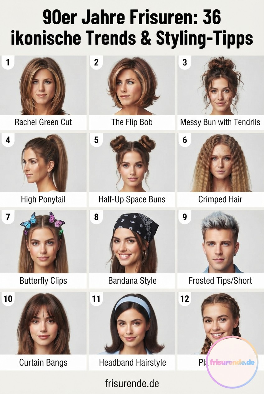 90er Jahre Frisuren: 36 ikonische Trends & Styling-Tipps