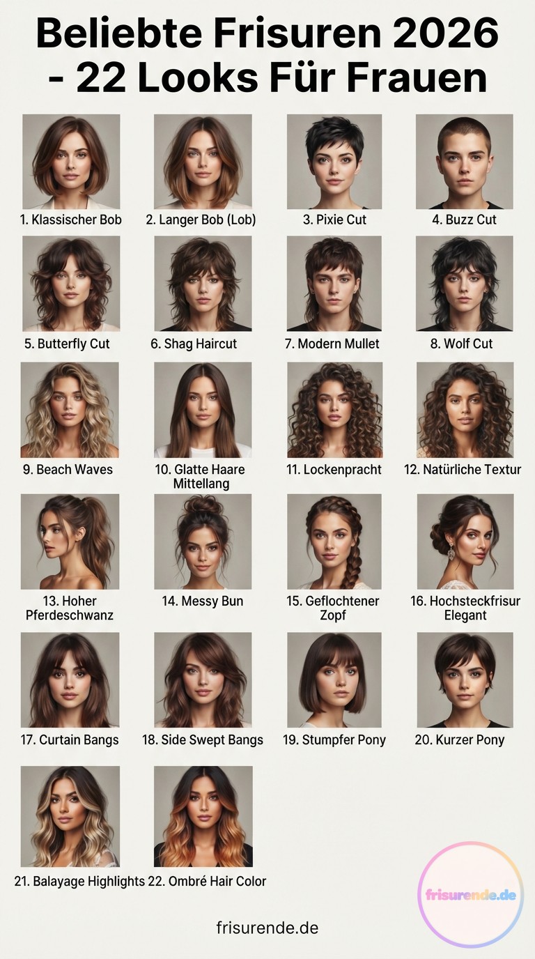 Beliebte Frisuren 2026 - 22 Looks Für Frauen