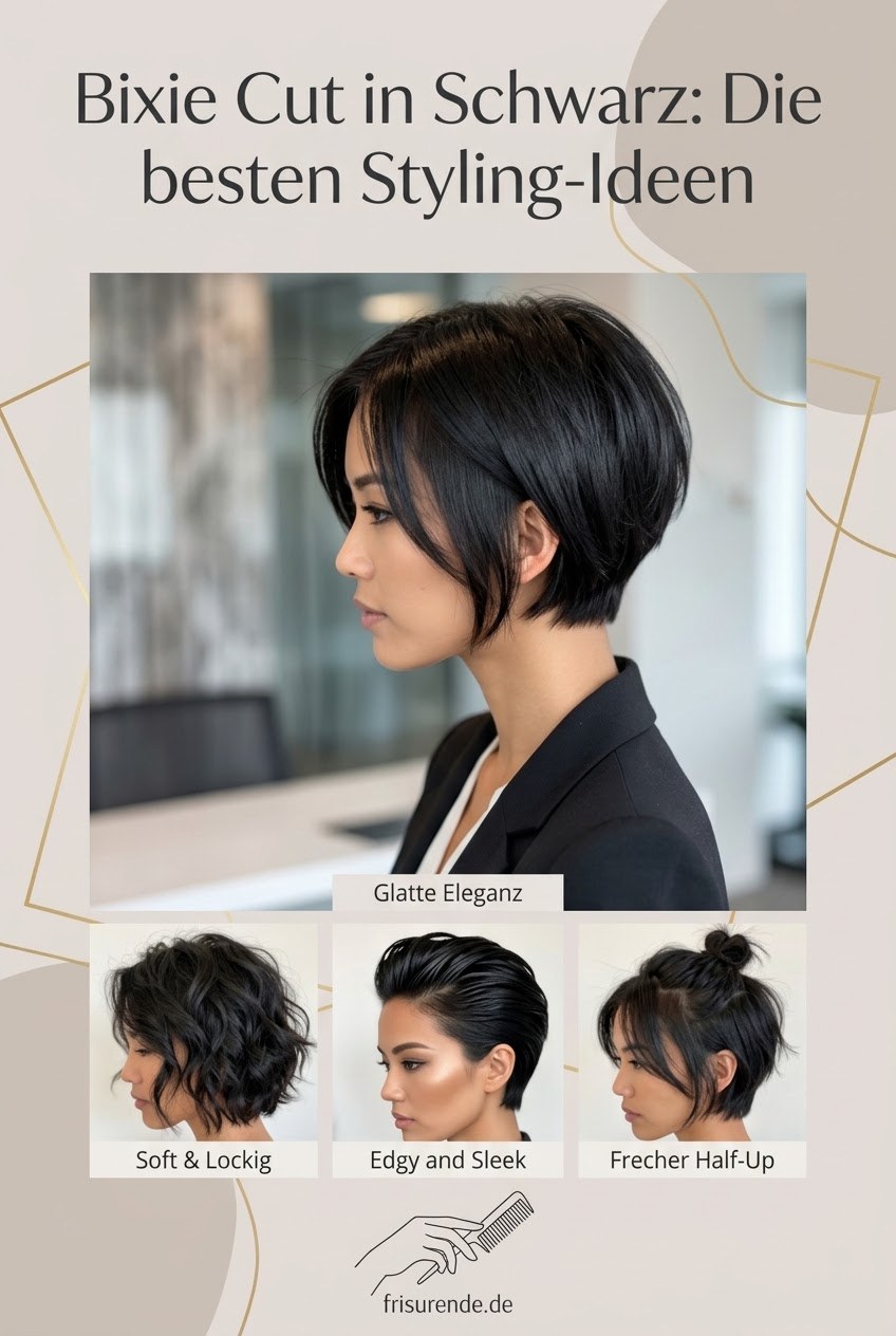 Bixie Cut in Schwarz: Die besten Styling-Ideen