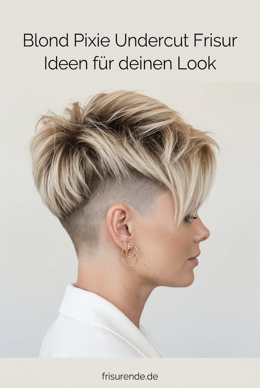 Blond Pixie Undercut Frisur Ideen für deinen Look