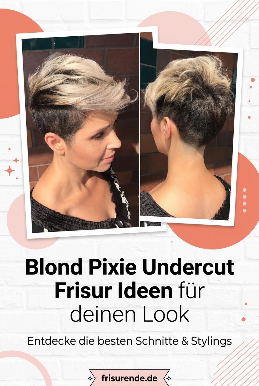 Blond Pixie Undercut Frisur Ideen für deinen Look