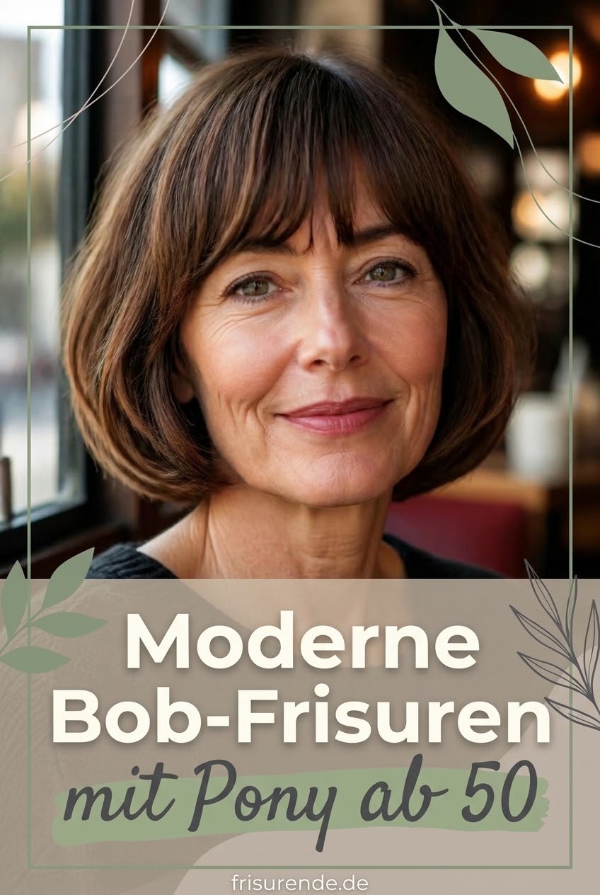 Moderne Bob-Frisuren mit Pony ab 50