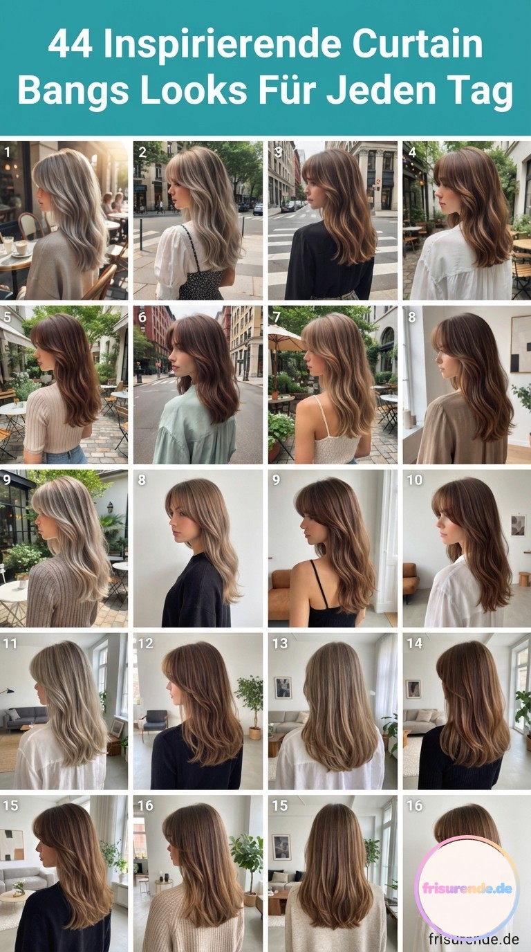 44 Inspirierende Curtain Bangs Looks Für Jeden Tag