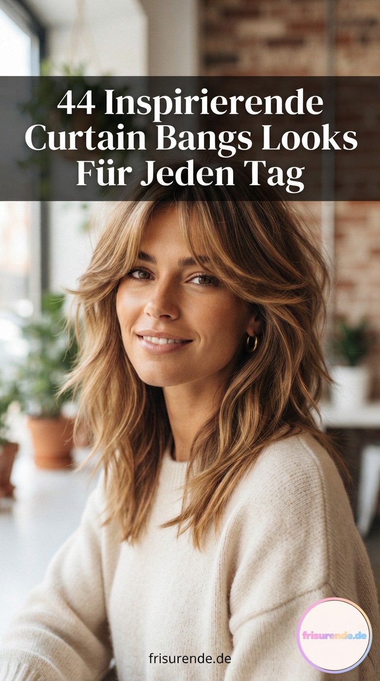44 Inspirierende Curtain Bangs Looks Für Jeden Tag