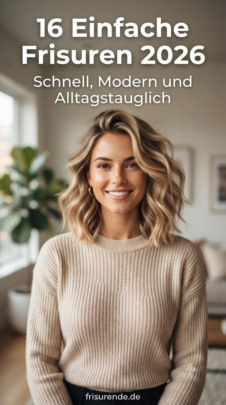 16 Einfache Frisuren 2026: Schnell, Modern und Alltagstauglich