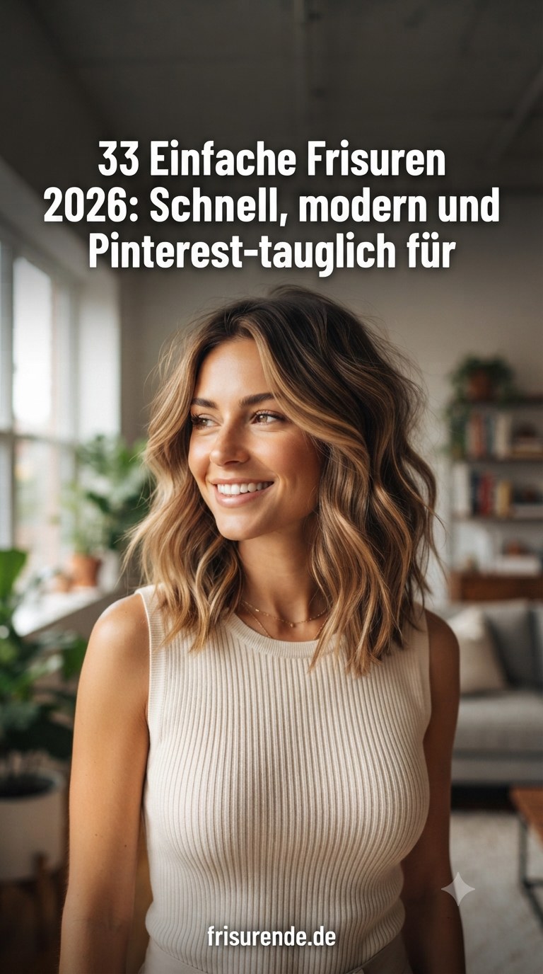 33 Einfache Frisuren 2026: Schnell, modern und Pinterest-tauglich für jeden Tag