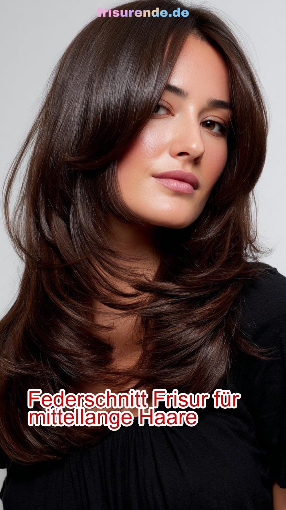 Federschnitt Frisur für mittellange Haare