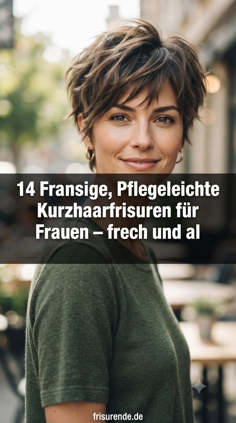 14 Fransige, Pflegeleichte Kurzhaarfrisuren für Frauen – frech und alltagstauglich