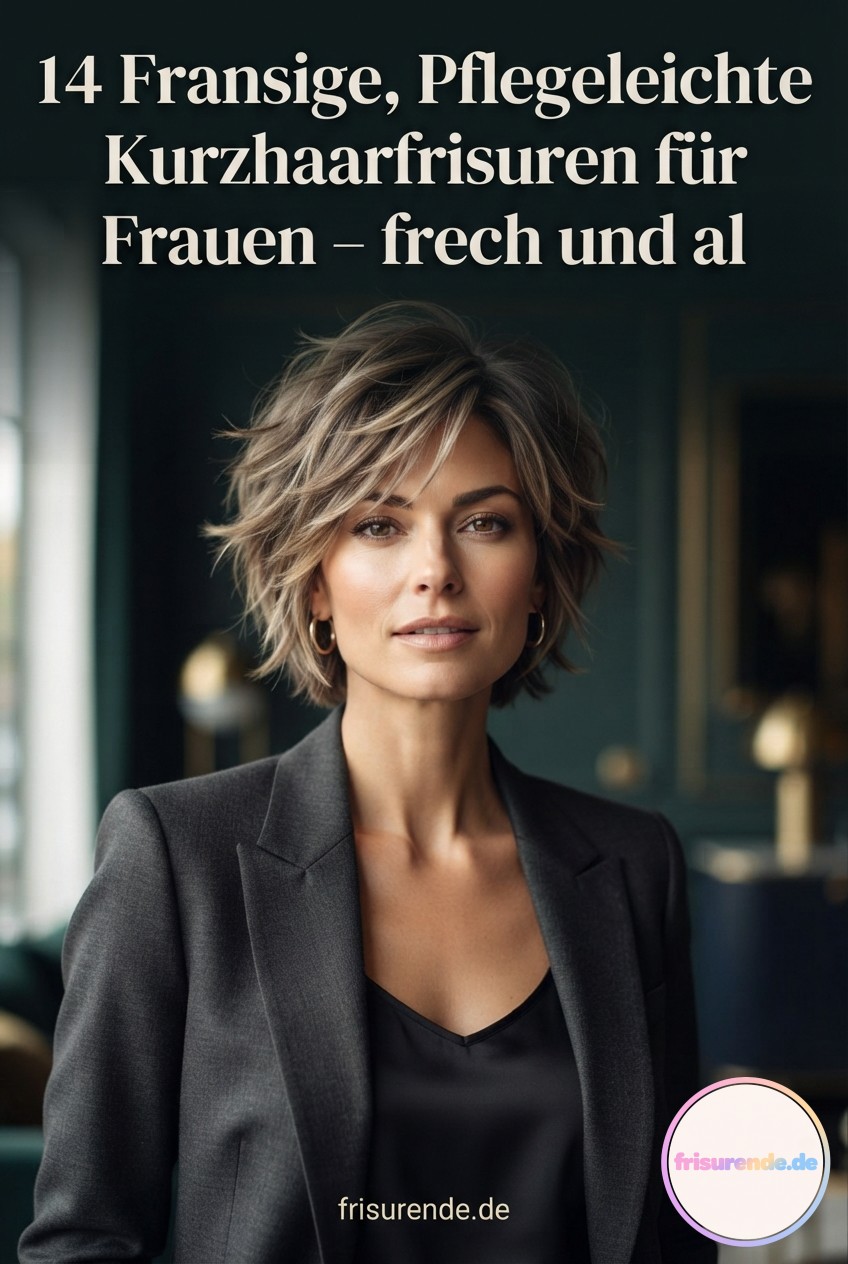 14 Fransige, Pflegeleichte Kurzhaarfrisuren für Frauen – frech und alltagstauglich