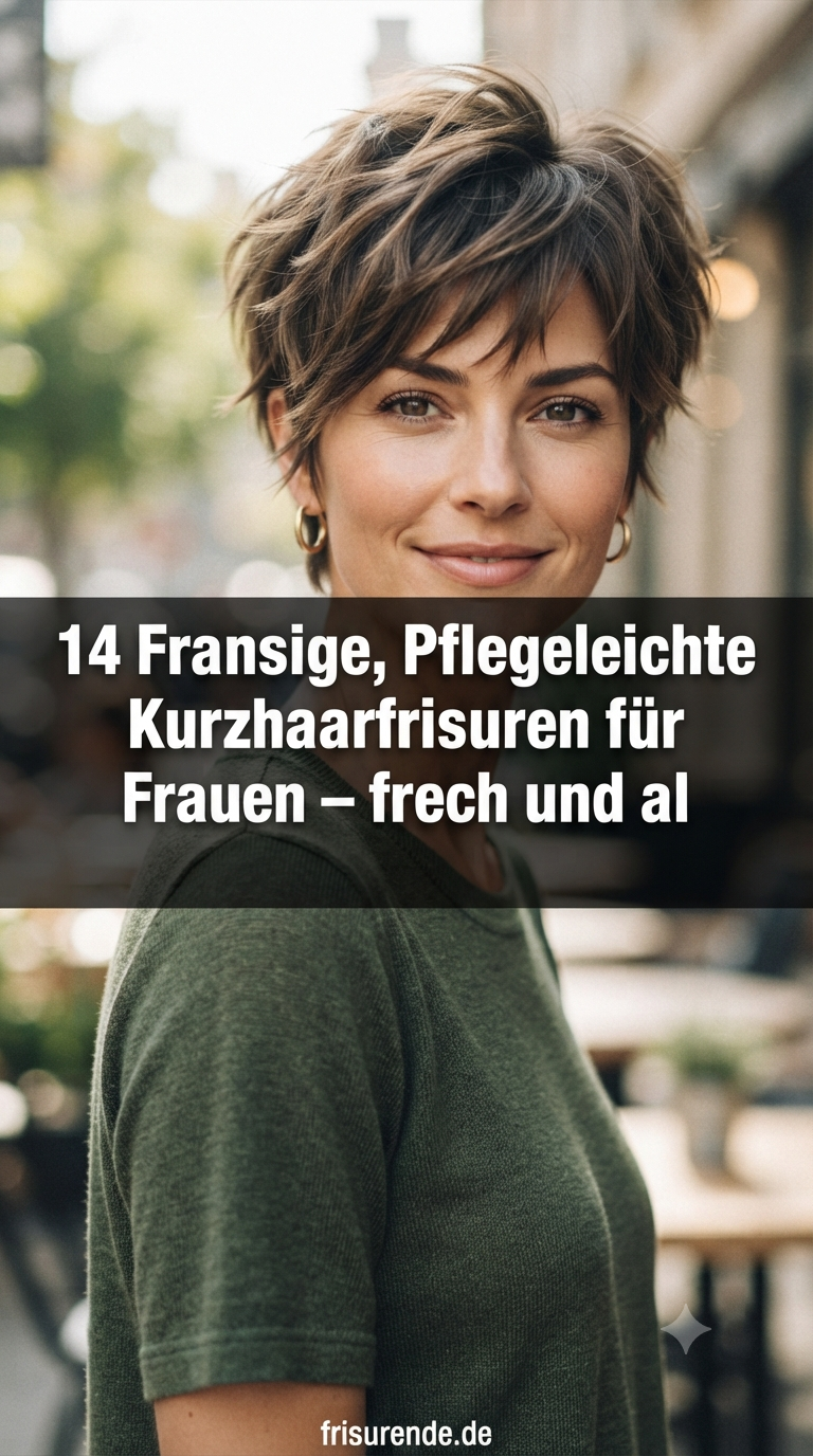 14 Fransige, Pflegeleichte Kurzhaarfrisuren für Frauen – frech und alltagstauglich