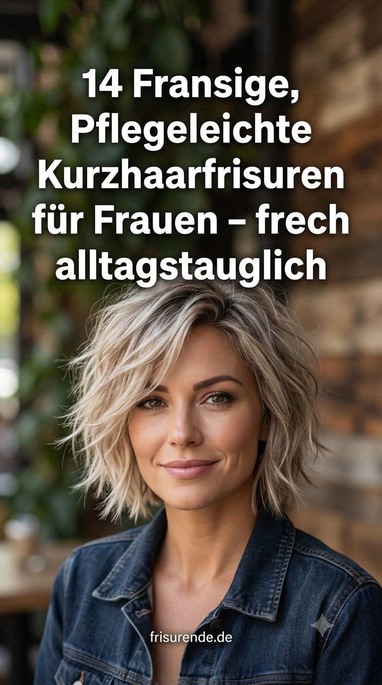 14 Fransige, Pflegeleichte Kurzhaarfrisuren für Frauen – frech und alltagstauglich
