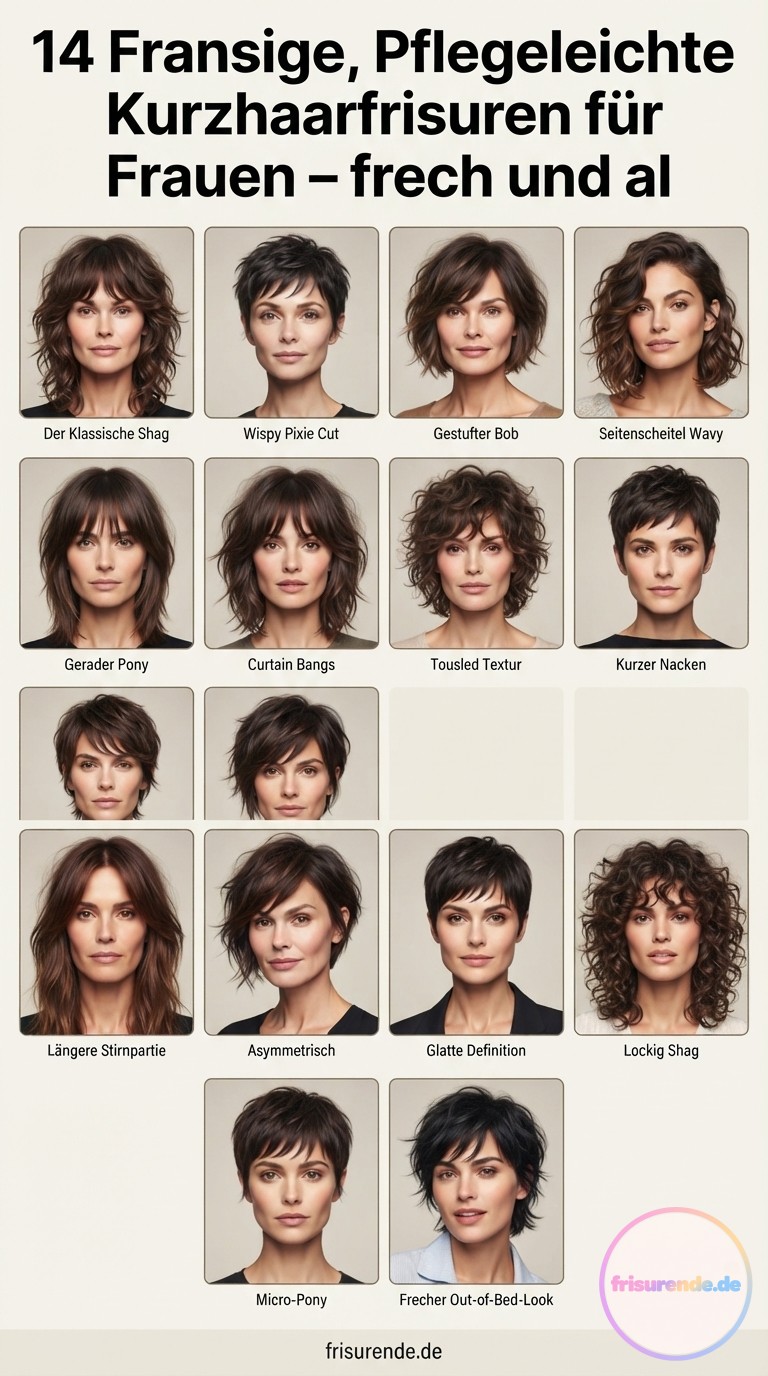 14 Fransige, Pflegeleichte Kurzhaarfrisuren für Frauen – frech und alltagstauglich