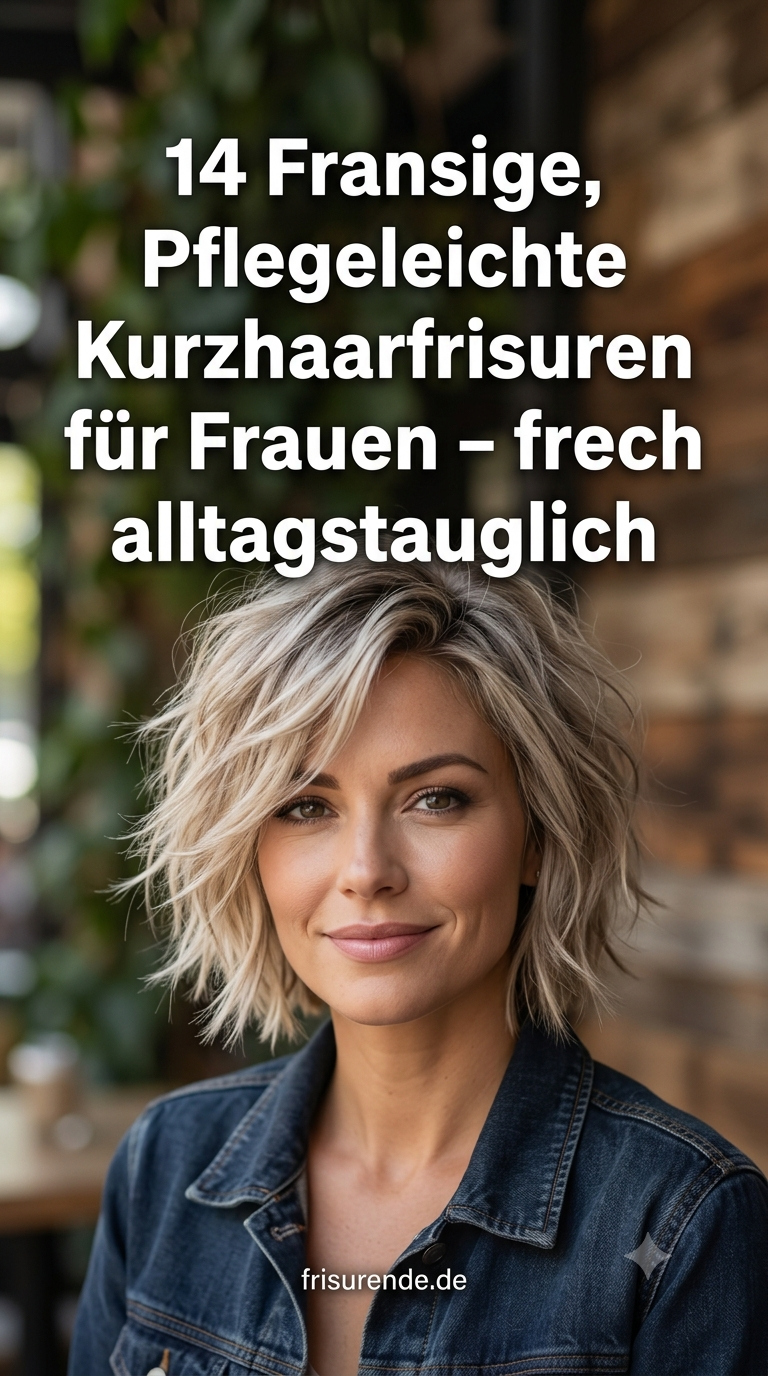 14 Fransige, Pflegeleichte Kurzhaarfrisuren für Frauen – frech und alltagstauglich