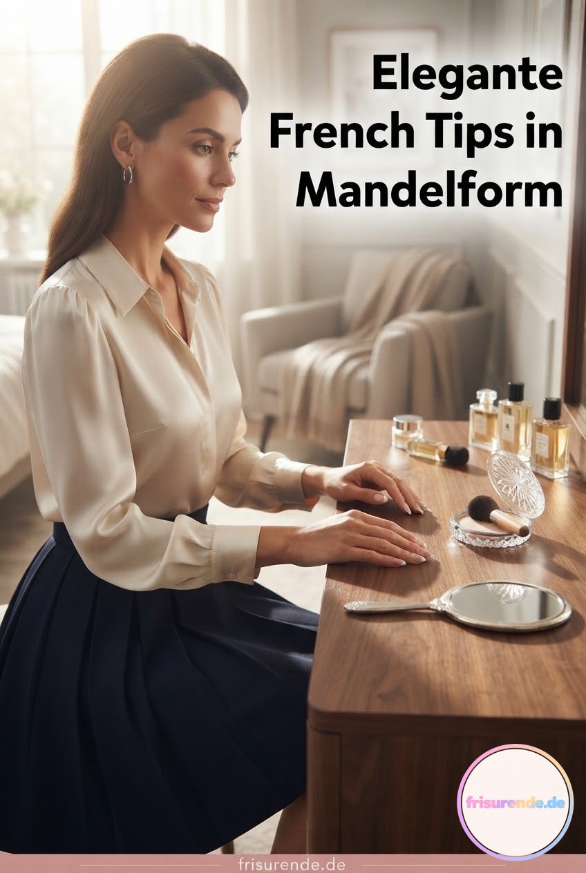 Elegante French Tips in Mandelform