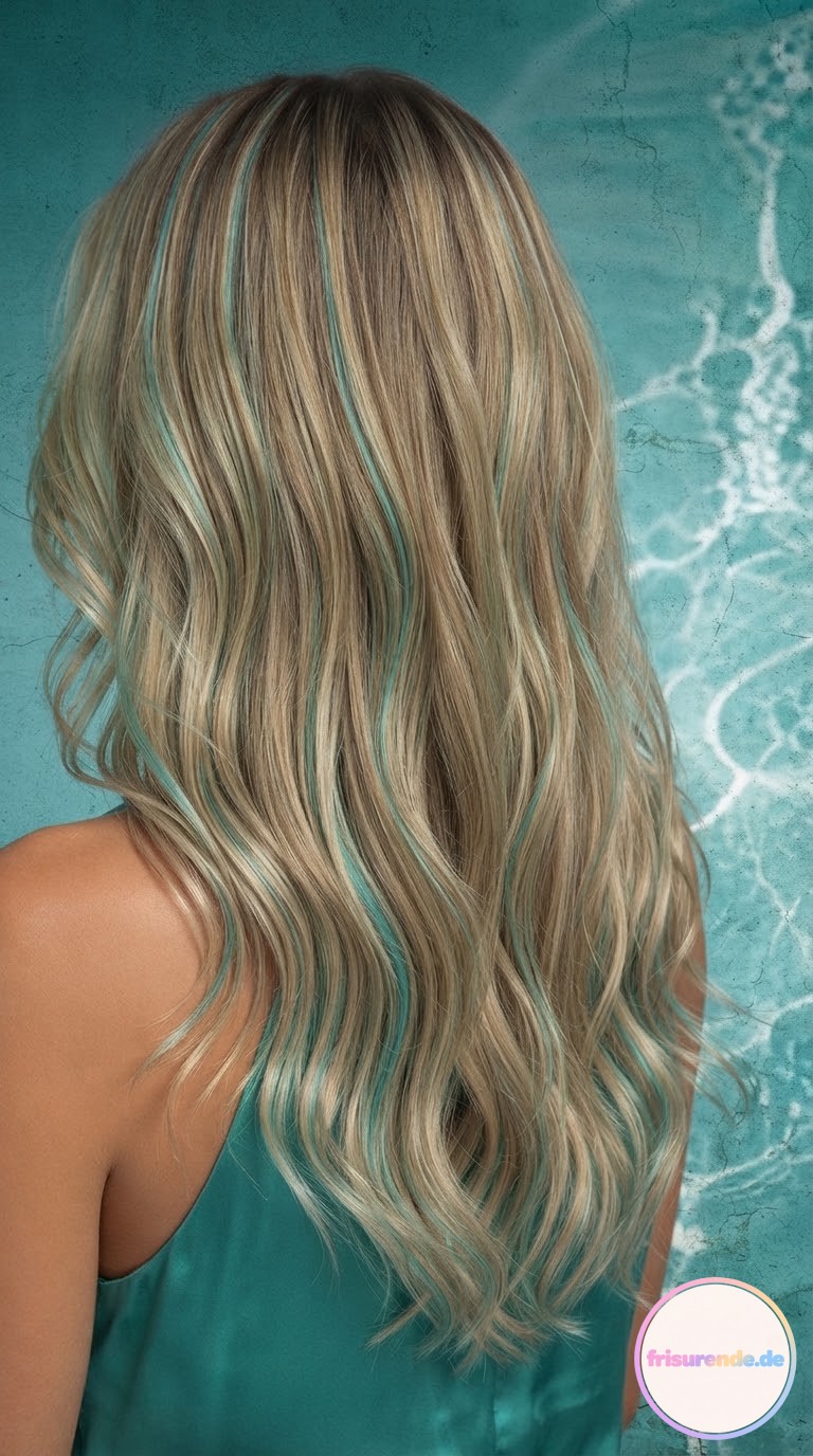 Blonde Haare mit zarten Rosé Highlights