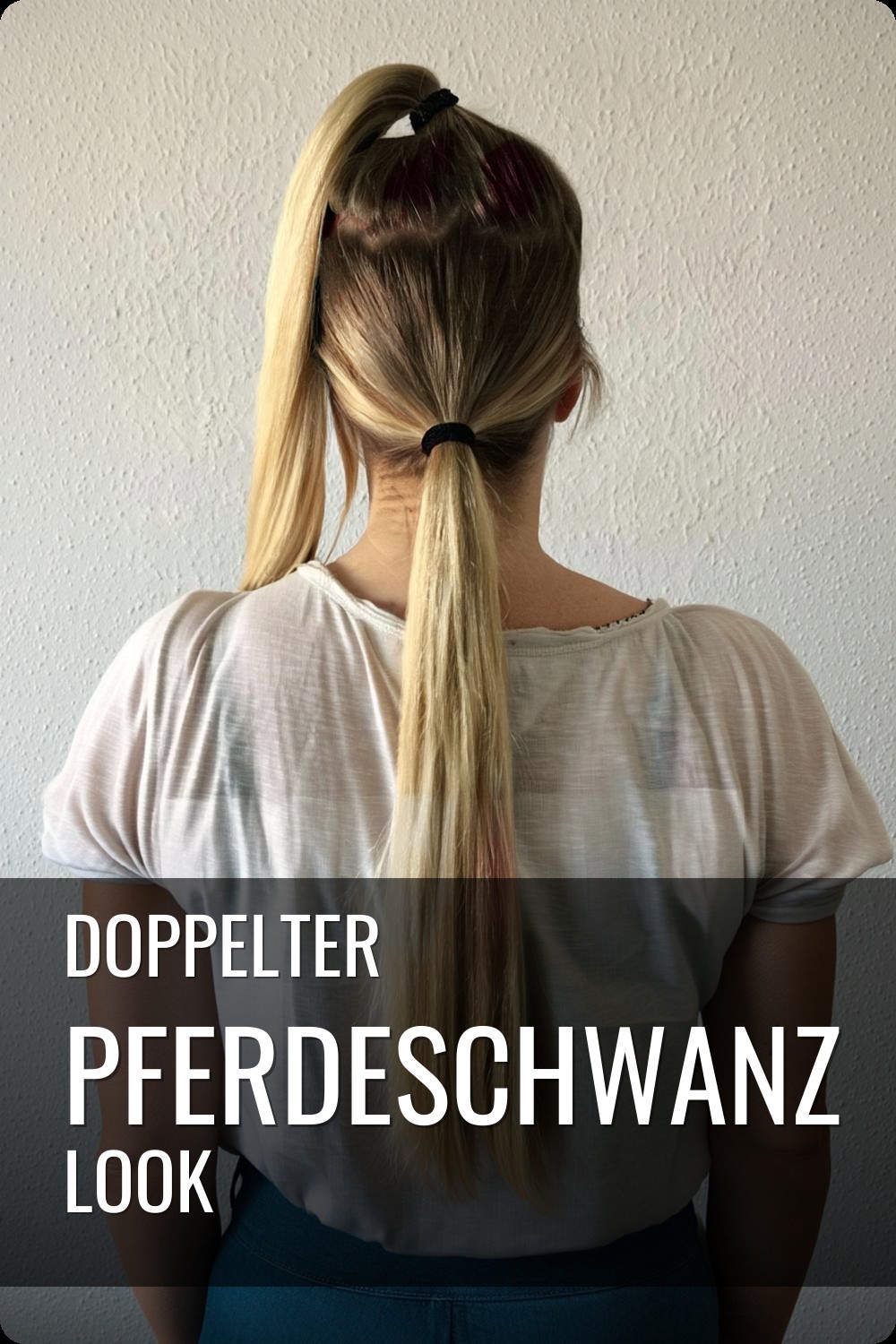 Doppelter Pferdeschwanz Look