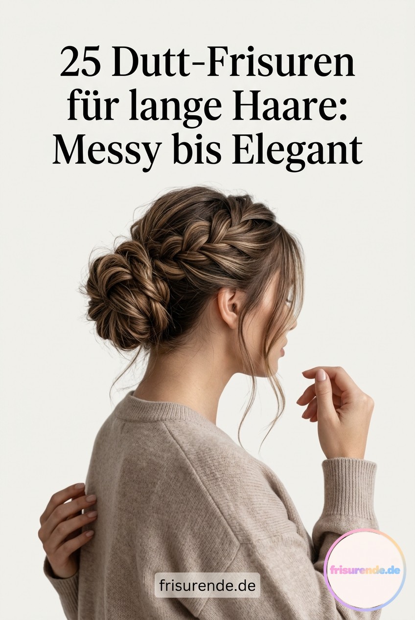 25 Dutt-Frisuren für lange Haare: Von Messy bis Elegant