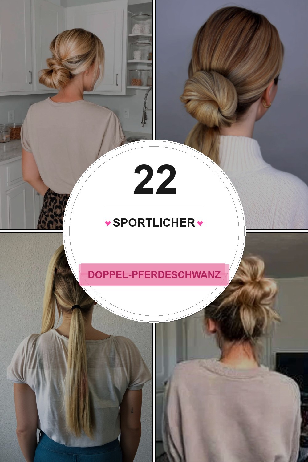 Sportlicher Doppel-Pferdeschwanz