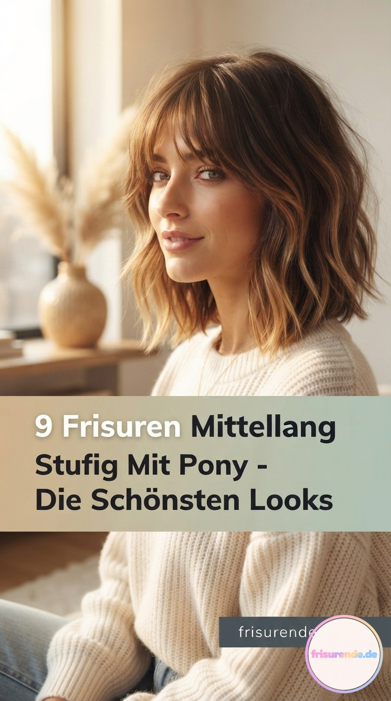 9 Frisuren Mittellang Stufig Mit Pony - Die Schönsten Looks