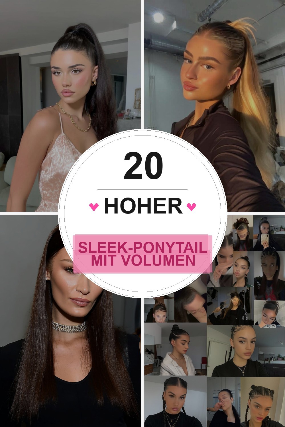 Hoher Sleek-Ponytail mit Volumen