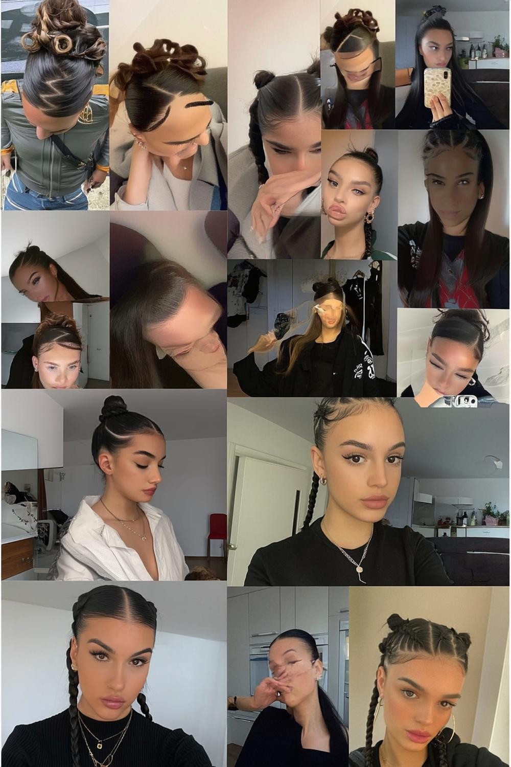 Kreative Dutt-Variationen im Sleek-Style