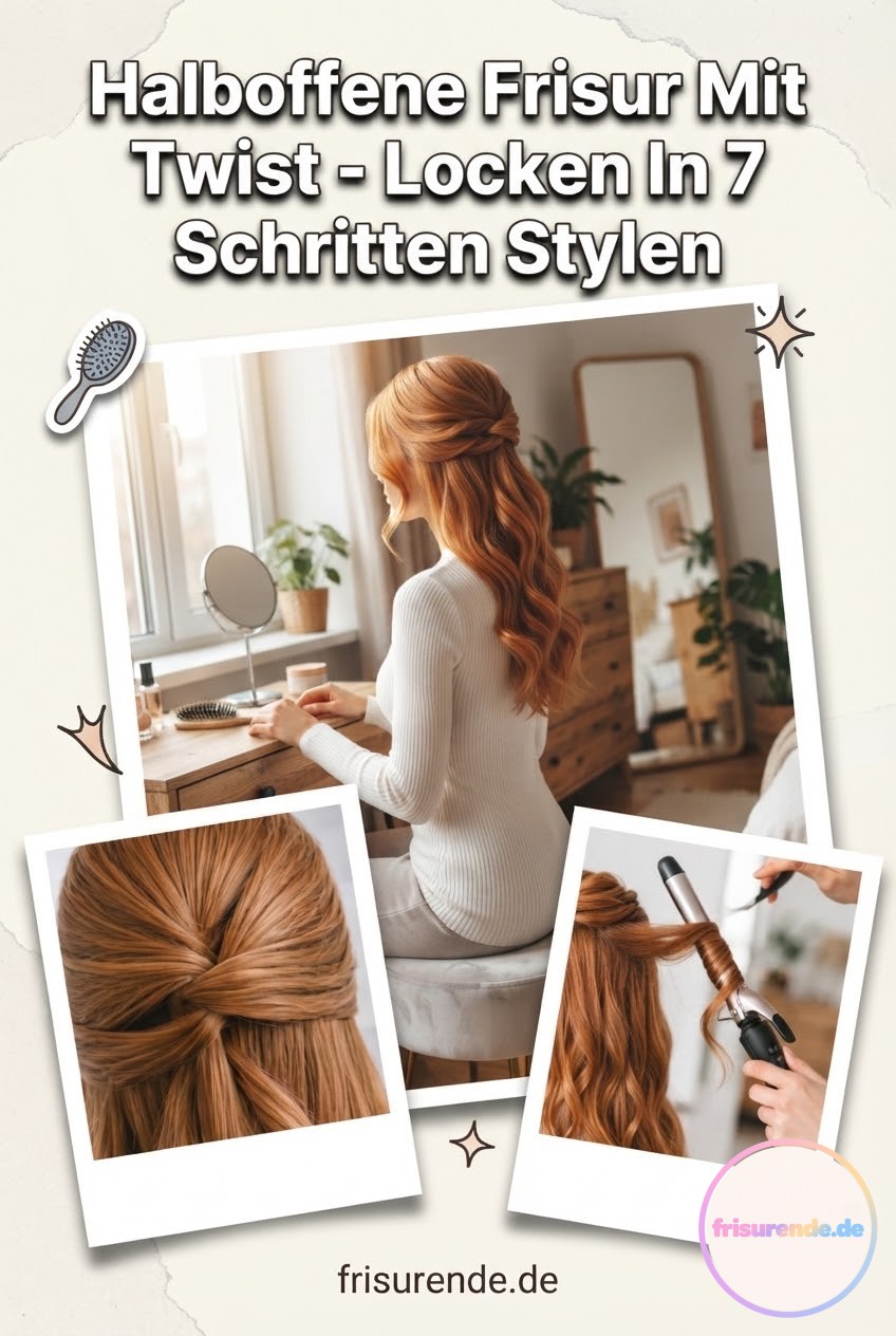 Halboffene Frisur Mit Twist - Locken In 7 Schritten Stylen