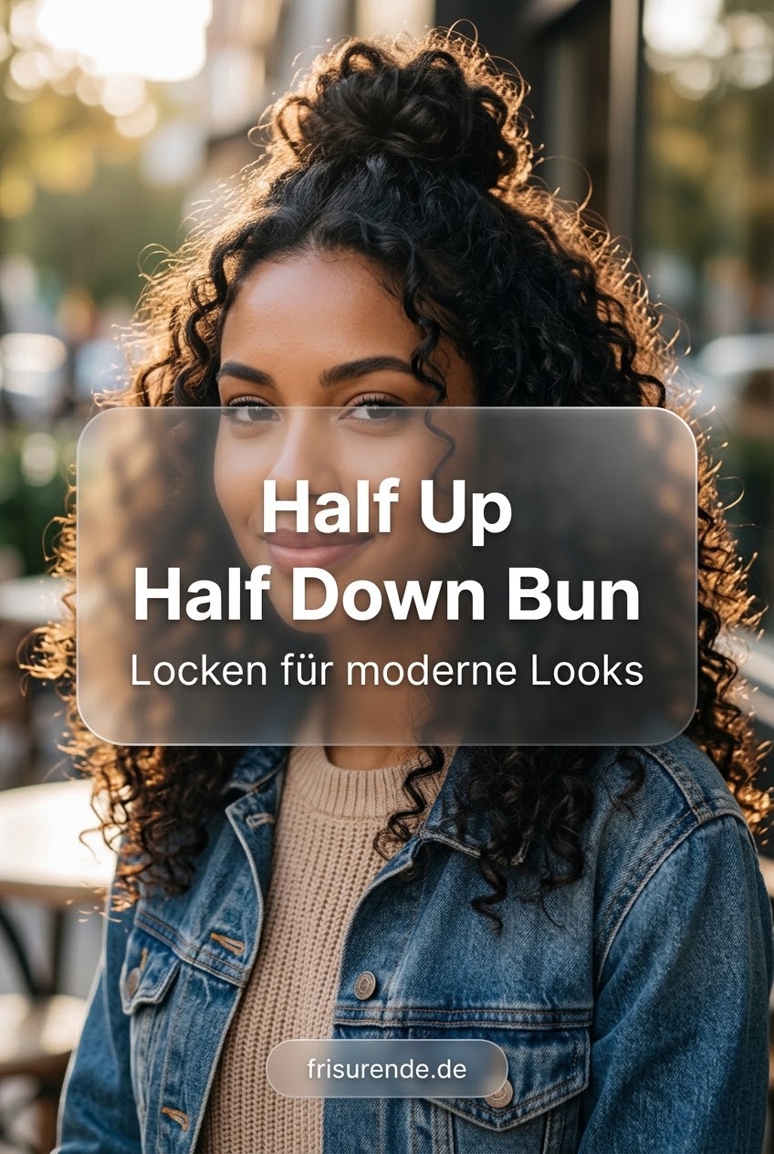 Half Up Half Down Bun Locken für moderne Looks