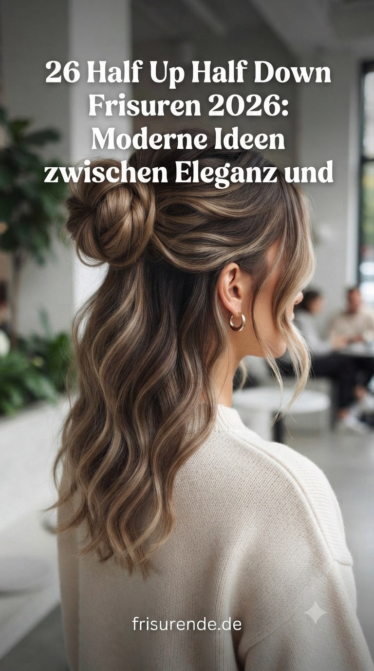 26 Half Up Half Down Frisuren 2026: Moderne Ideen zwischen Eleganz und Alltag