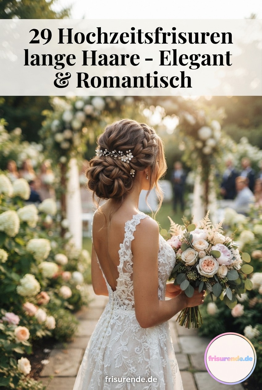 29 Hochzeitsfrisuren lange Haare - Elegant & Romantisch