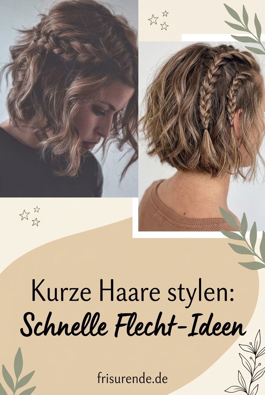 Kurze Haare stylen: Schnelle Flecht-Ideen