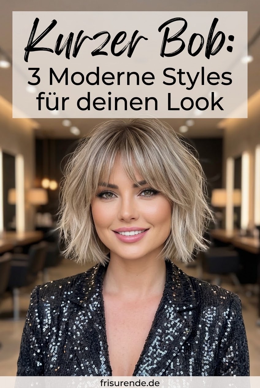 Kurzer Bob: 3 Moderne Styles für deinen Look