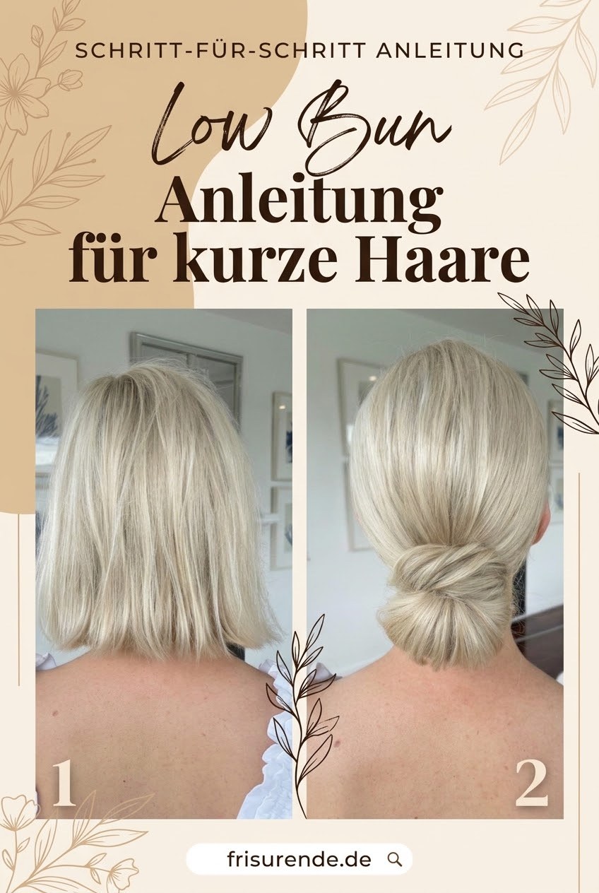 Low Bun Anleitung für kurze Haare