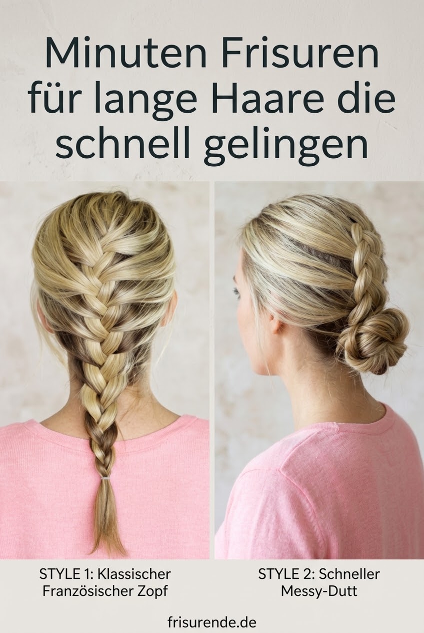 Minuten Frisuren für lange Haare die schnell gelingen