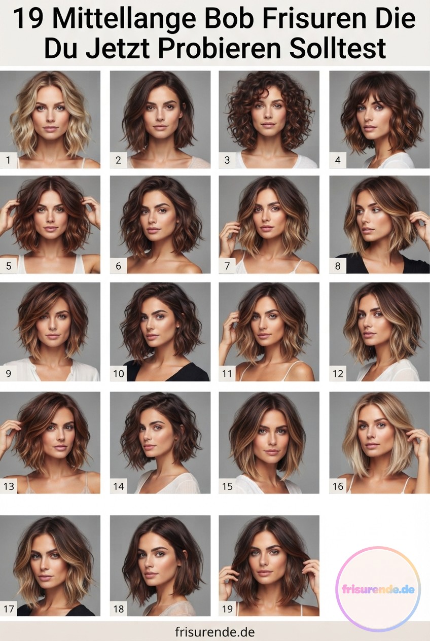 19 Mittellange Bob Frisuren Die Du Jetzt Probieren Solltest
