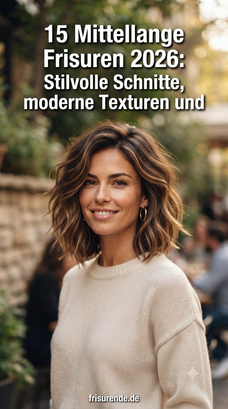 15 Mittellange Frisuren 2026: Stilvolle Schnitte, moderne Texturen und tragbare Trends