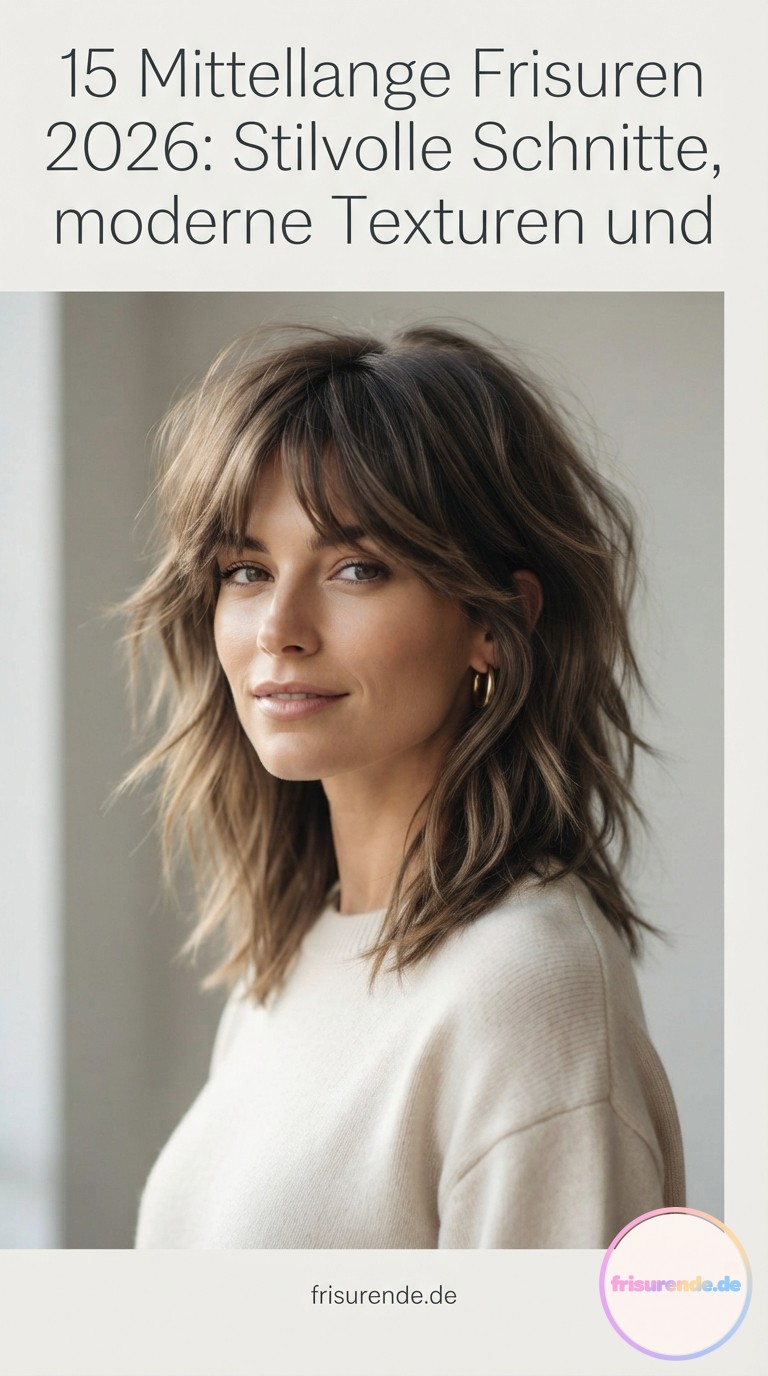 15 Mittellange Frisuren 2026: Stilvolle Schnitte, moderne Texturen und tragbare Trends