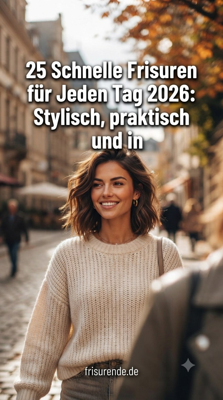 25 Schnelle Frisuren für Jeden Tag 2026: Stylisch, praktisch und in Minuten gemacht