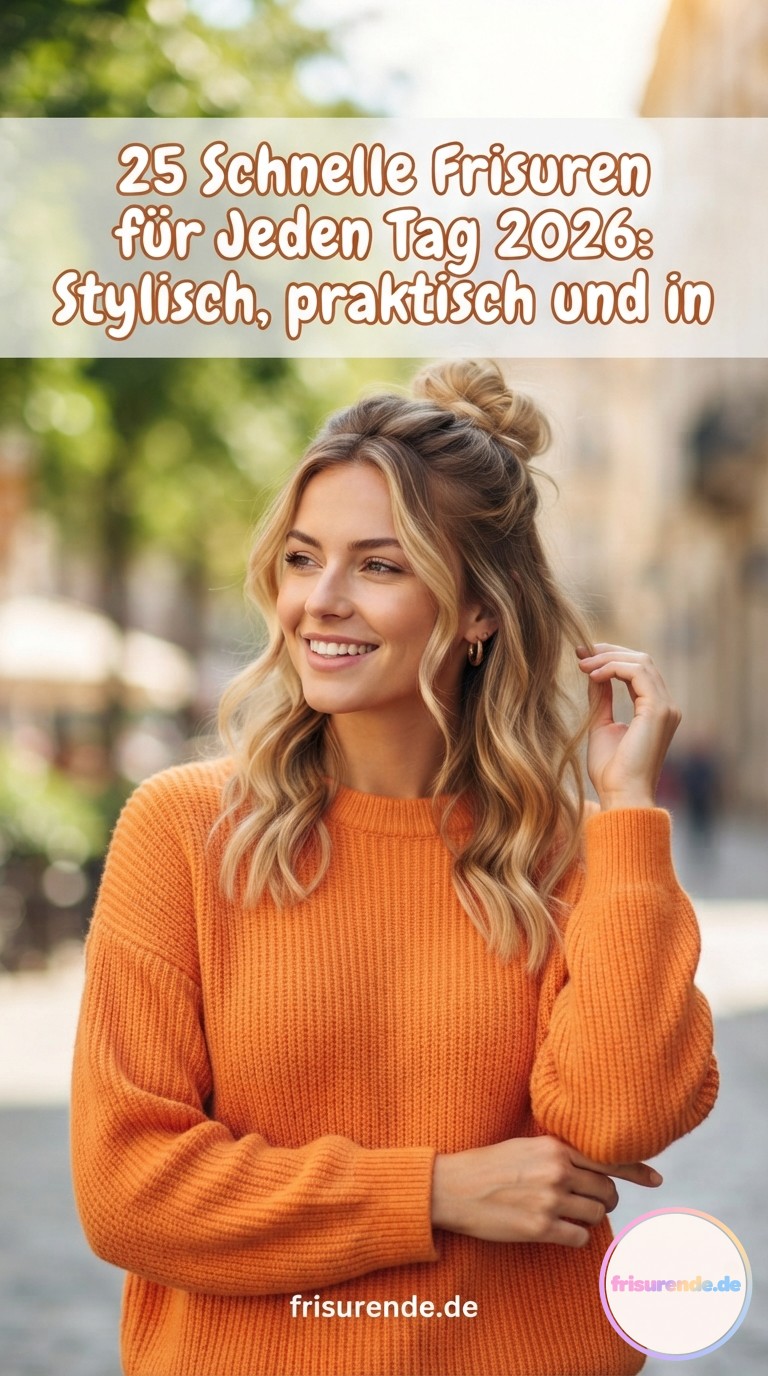 25 Schnelle Frisuren für Jeden Tag 2026: Stylisch, praktisch und in Minuten gemacht