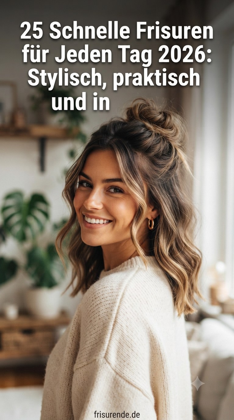 25 Schnelle Frisuren für Jeden Tag 2026: Stylisch, praktisch und in Minuten gemacht
