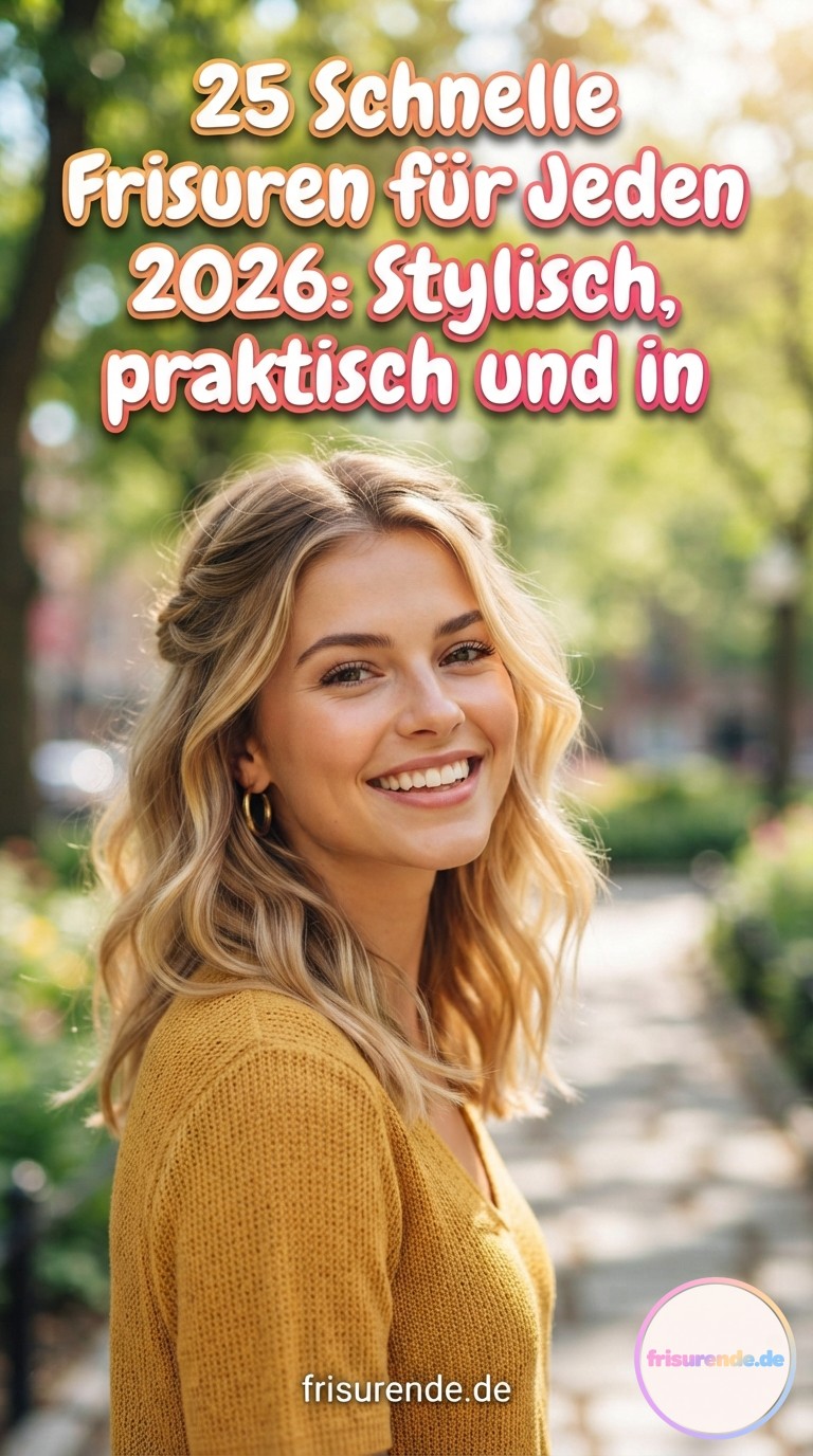 25 Schnelle Frisuren für Jeden Tag 2026: Stylisch, praktisch und in Minuten gemacht