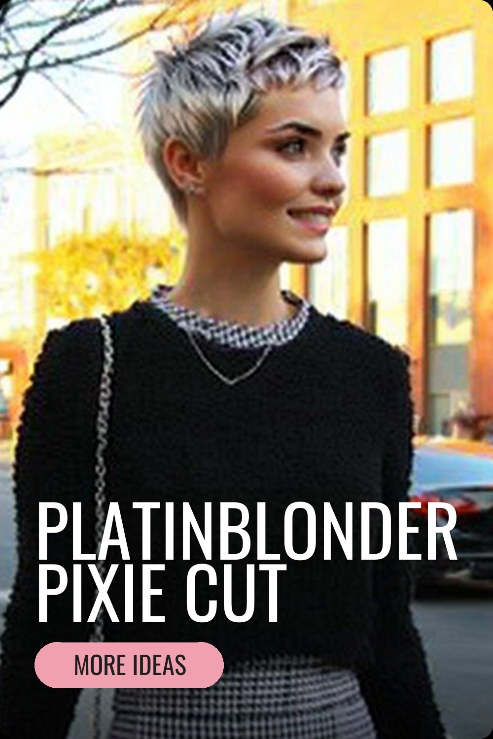 Platinblonder Pixie Cut