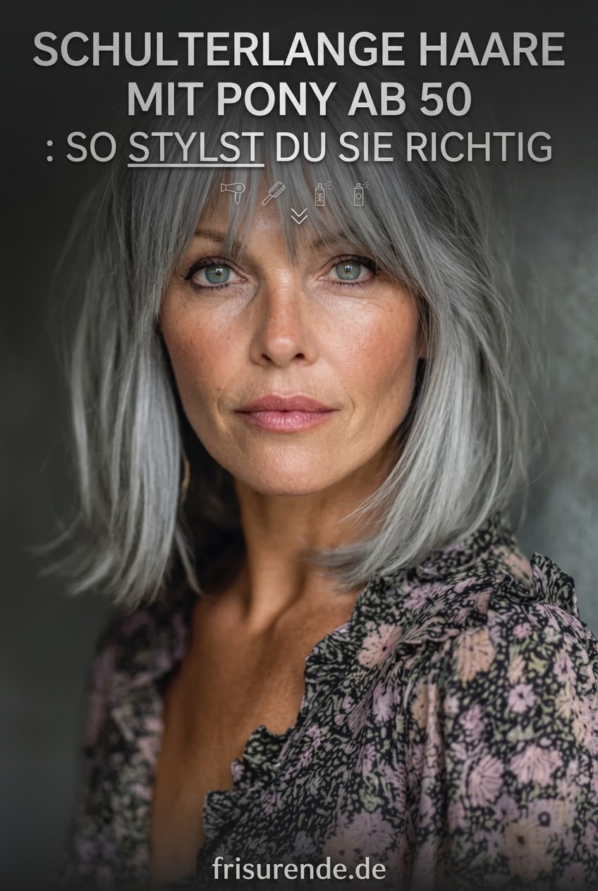 Schulterlange Haare mit Pony ab 50: So stylst du sie richtig