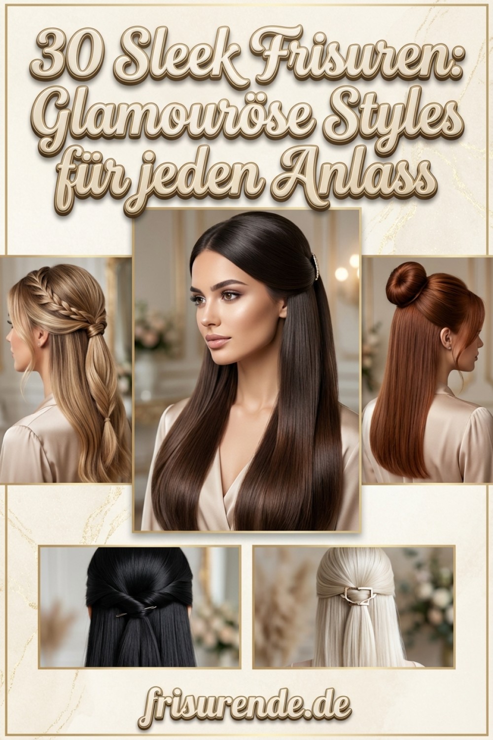 30 Sleek Frisuren: Glamouröse Styles für jeden Anlass