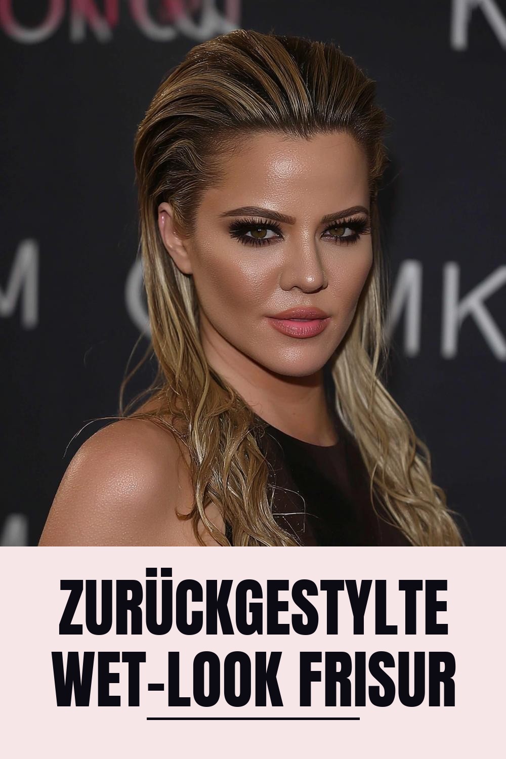 Zurückgestylte Wet-Look Frisur