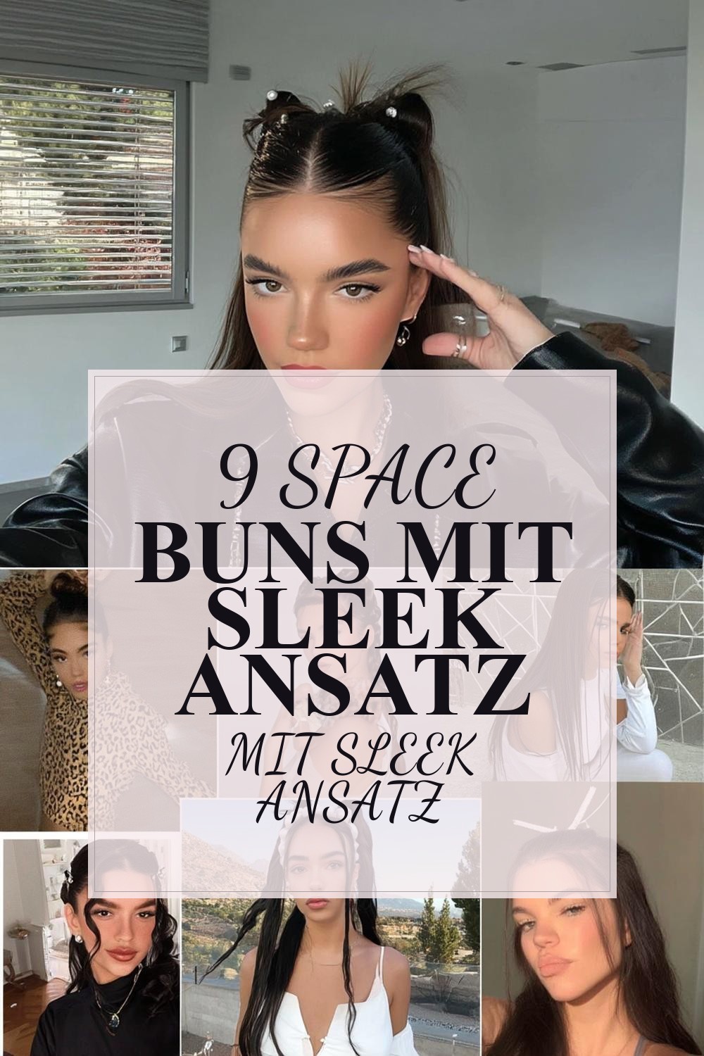 Space Buns mit sleek Ansatz