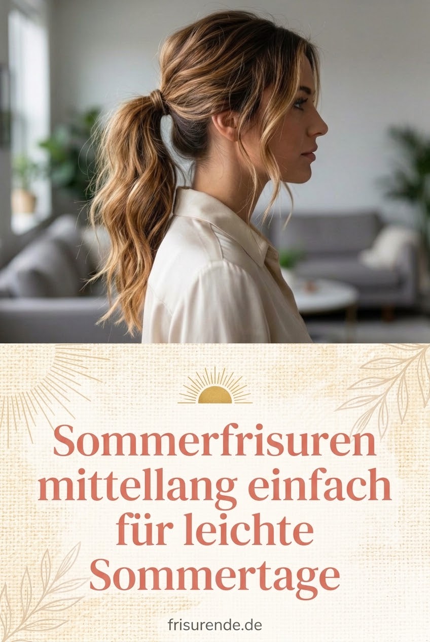 Sommerfrisuren mittellang einfach für leichte Sommertage