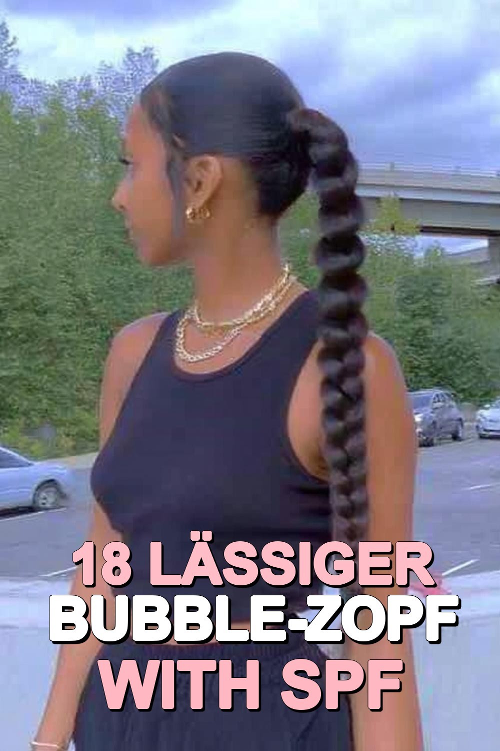 Lässiger Bubble-Zopf