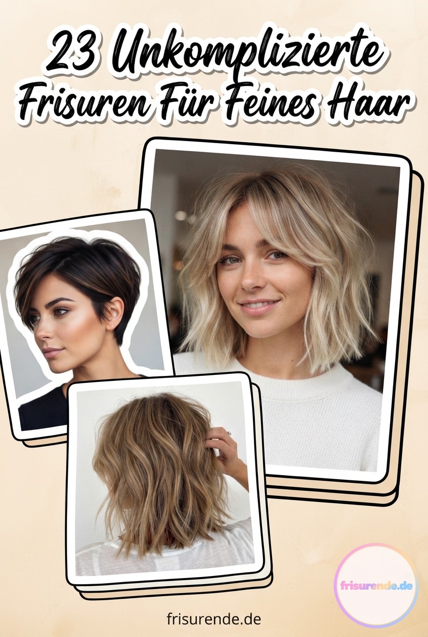 23 Unkomplizierte Frisuren Für Feines Haar
