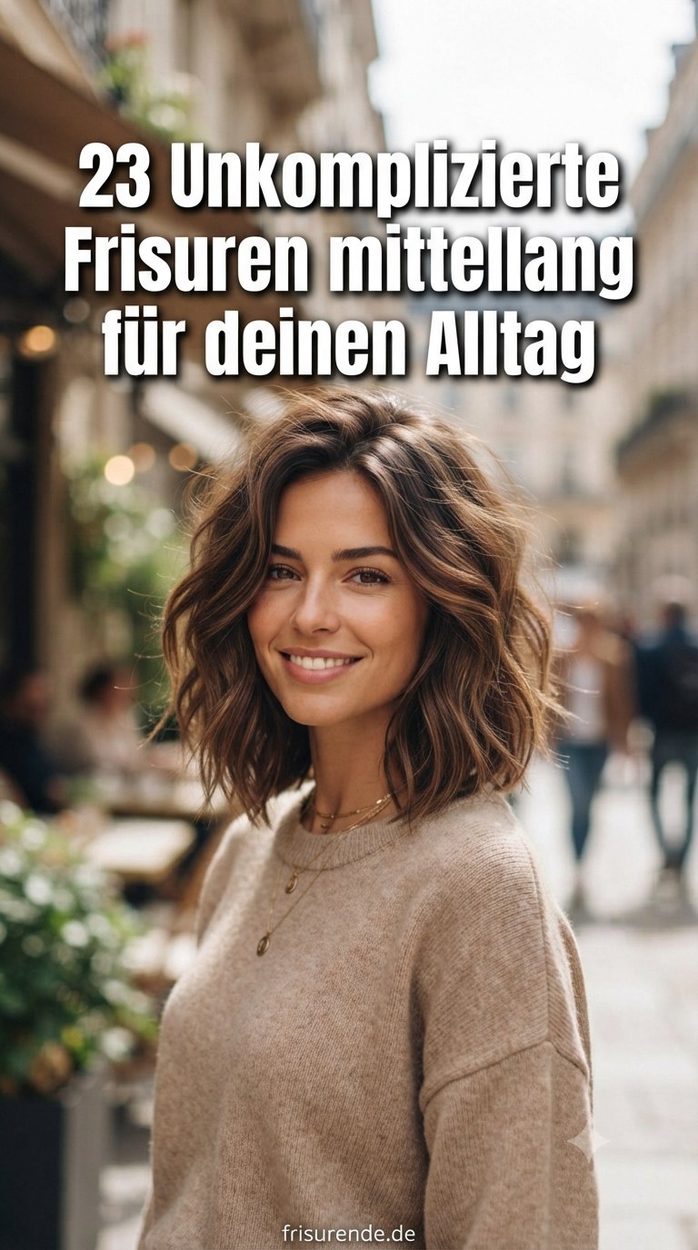 23 Unkomplizierte Frisuren mittellang für deinen Alltag